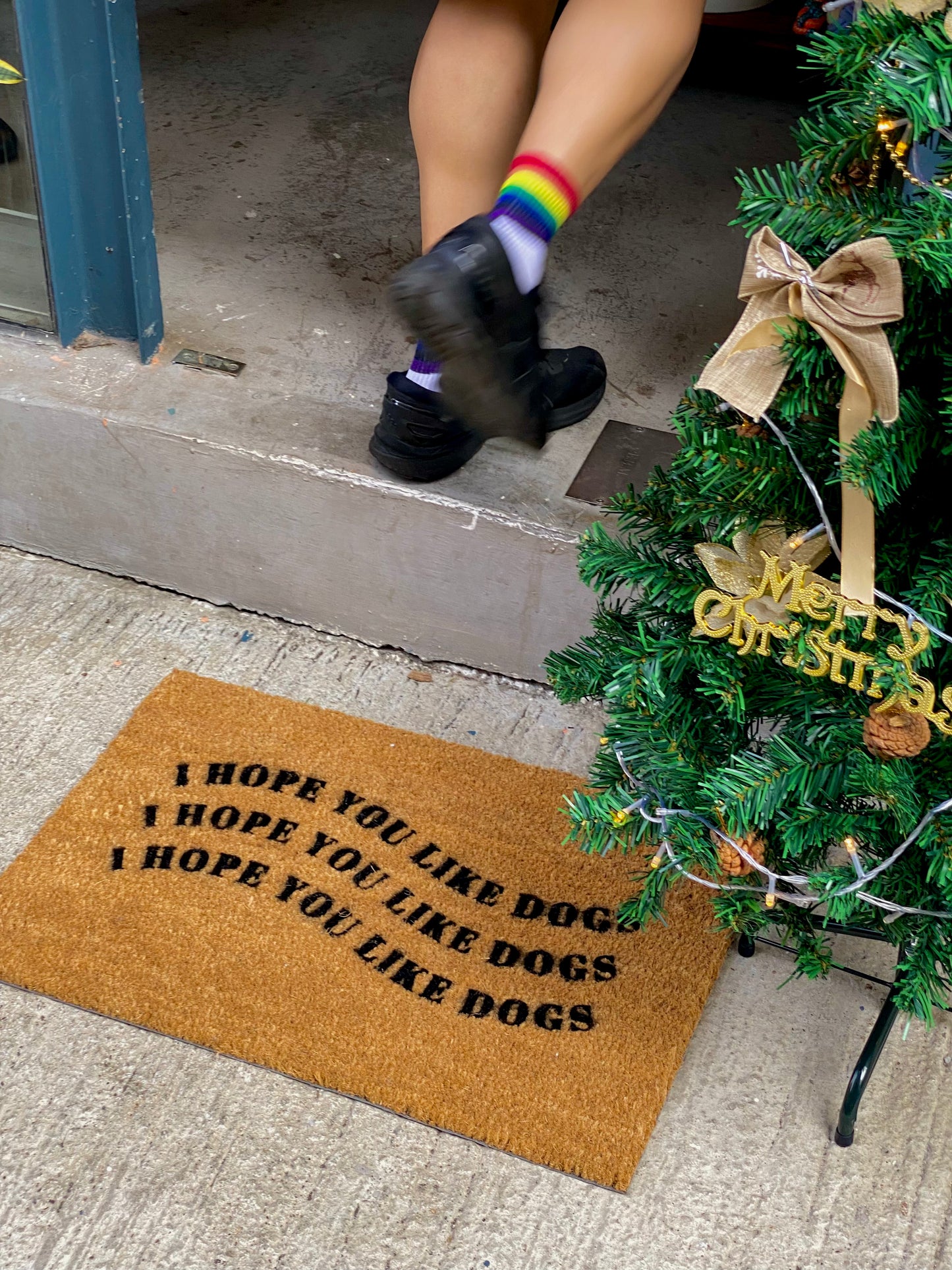 I Hope You Like Dogs Door Mat (Wavy)