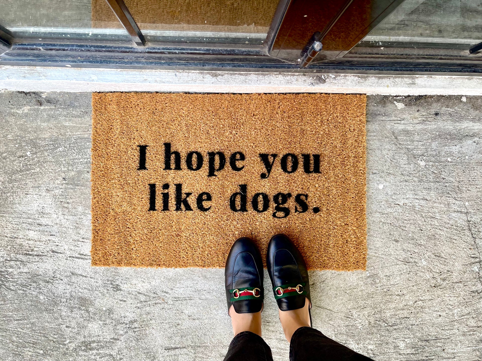 I Hope You Like Dogs Door Mat BYOP