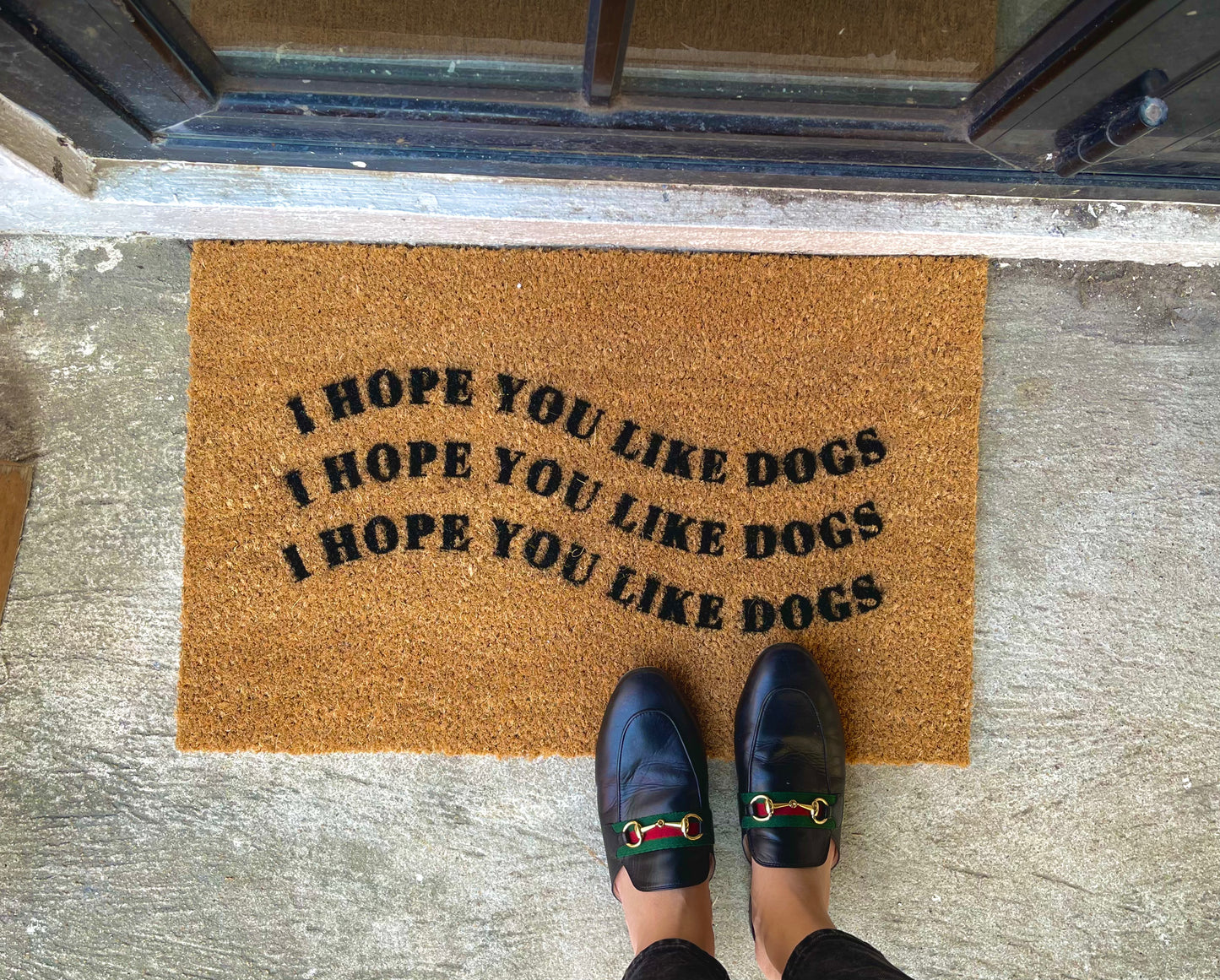 I Hope You Like Dogs Door Mat (Wavy)